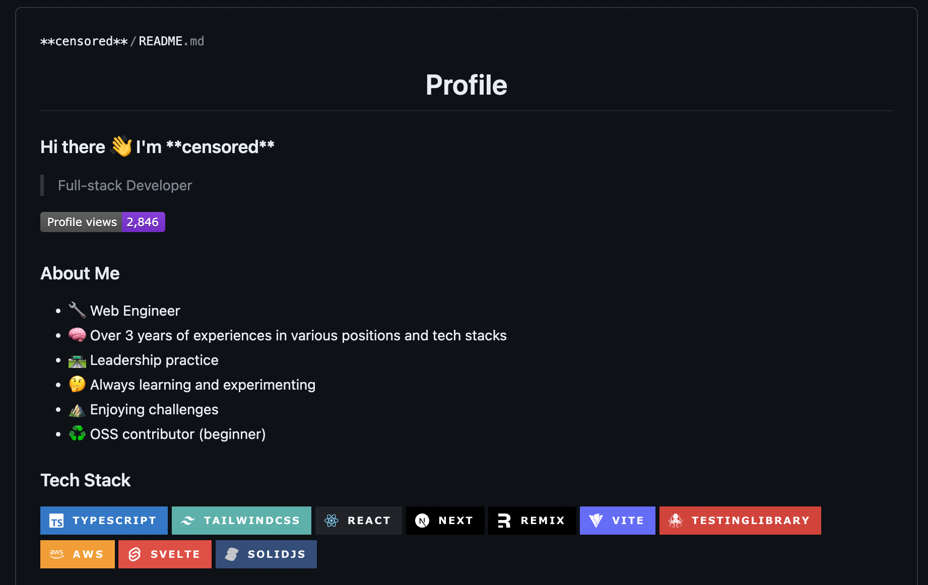 Example of profile README.md
