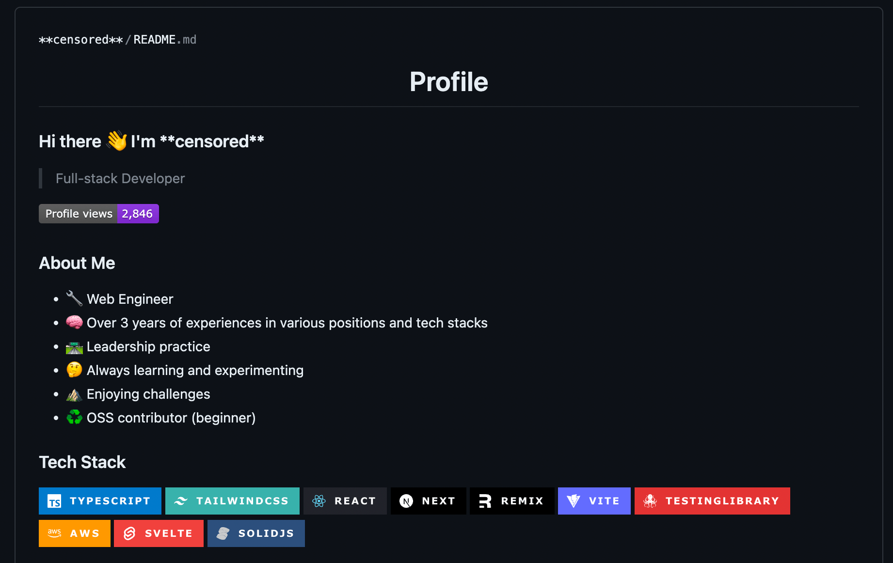 Example of profile README.md